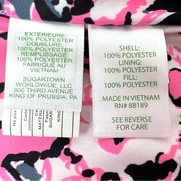 Lilly Pulitzer Elyn Puffer Vest 60th Anniversary Print Pink Size XS NWT - Picture 14 of 14